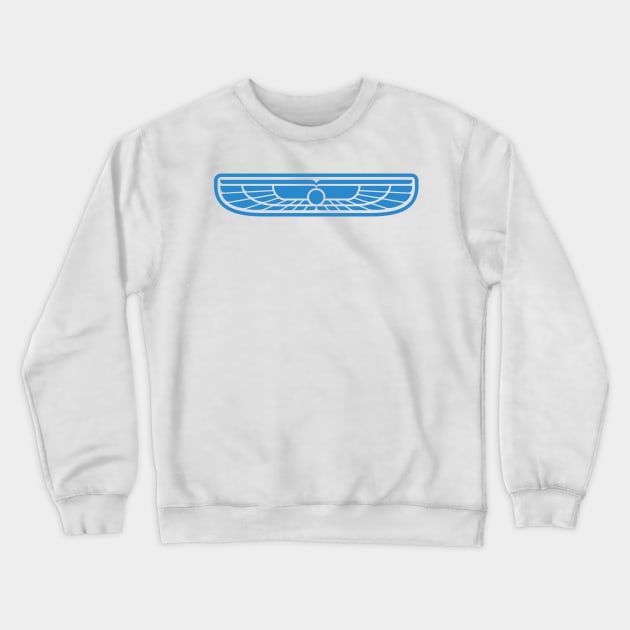 Light Blue Winged Sun Logo Crewneck Sweatshirt by Studio Yutani